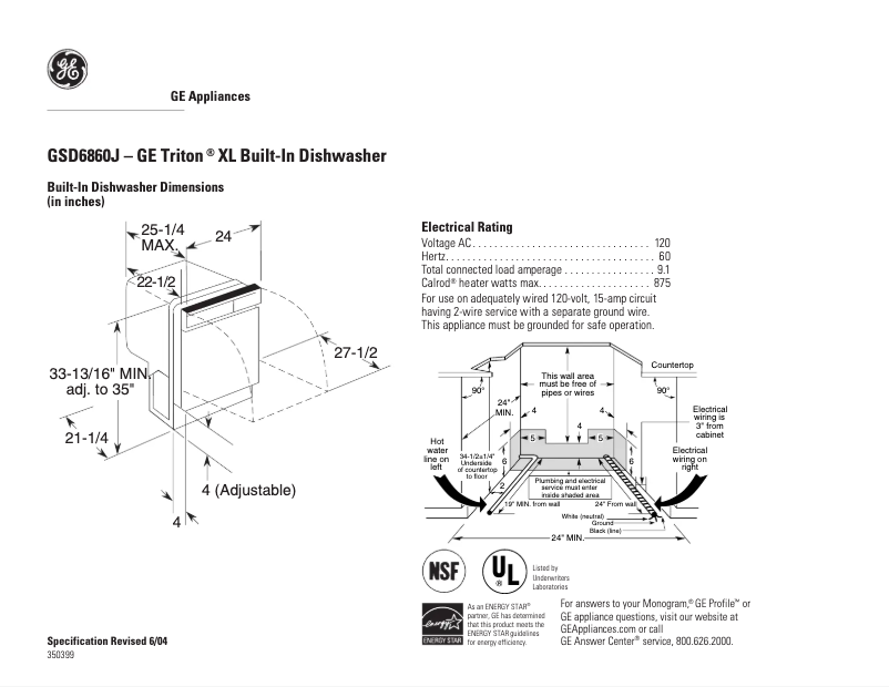 Image de la première page du manuel de l'appareil GSD6860JSS