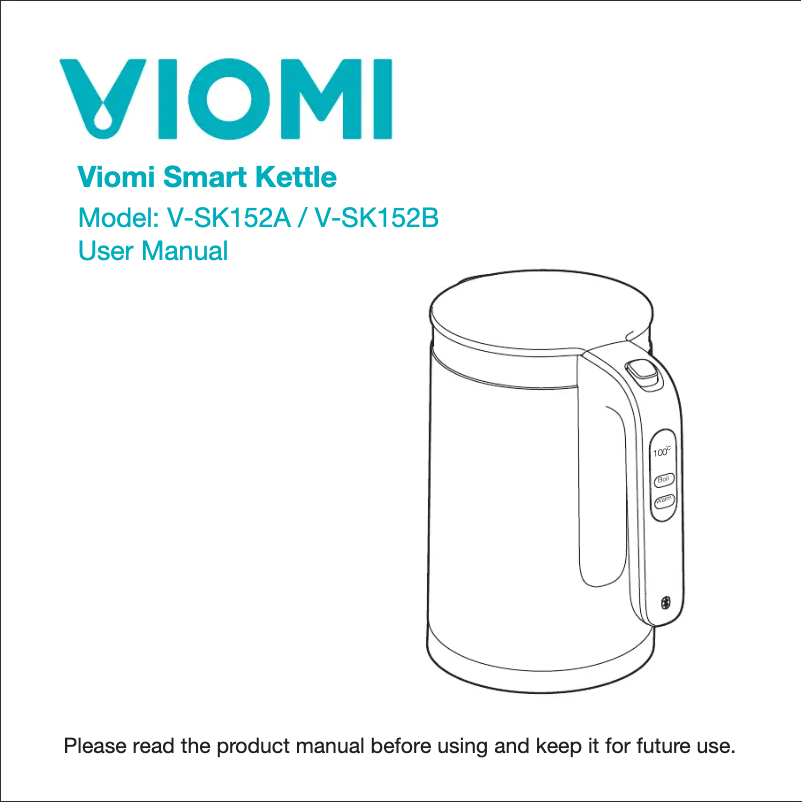 Page n°1 - Manuel utilisateur Viomi Smart Kettle V-SK152A