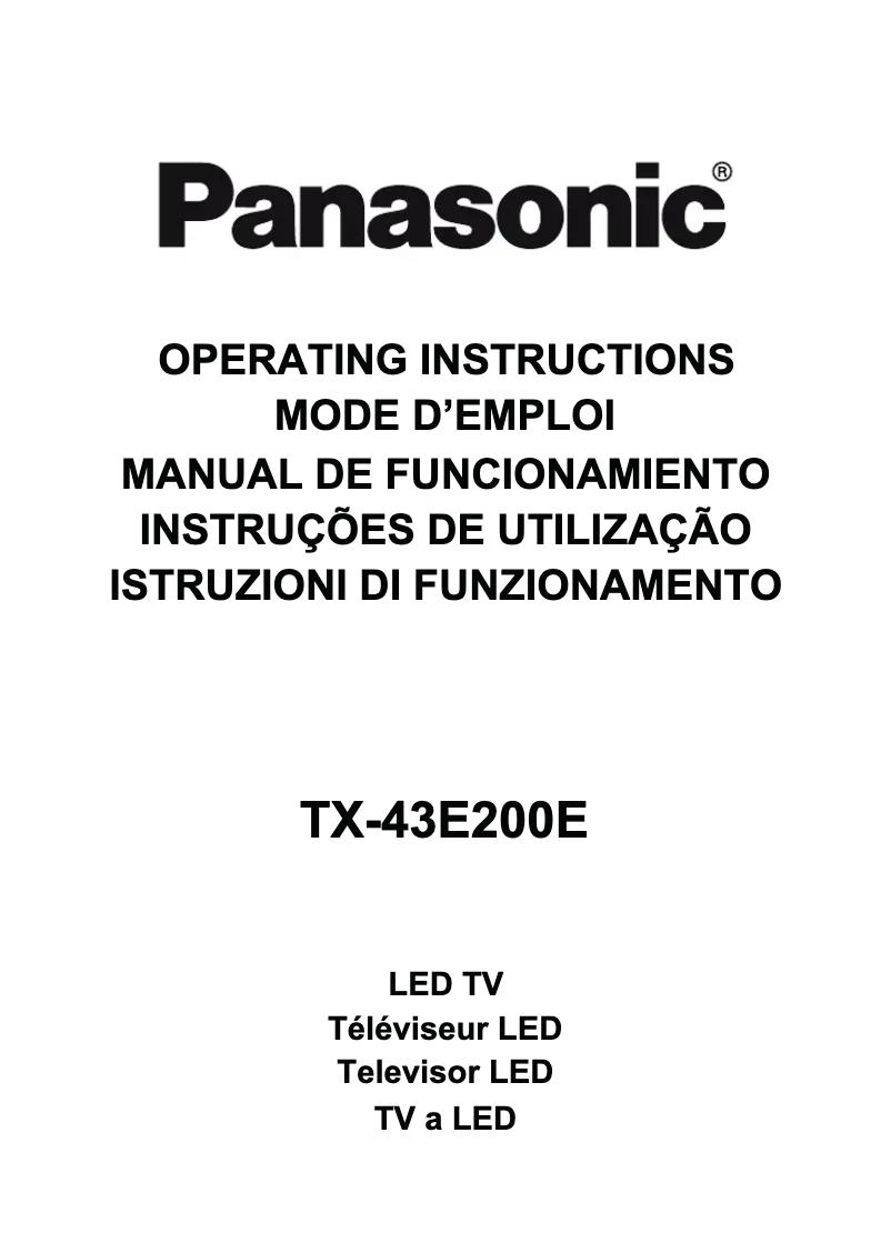 Página 1 del manual Manual de usuario Panasonic Viera TX-43E200E