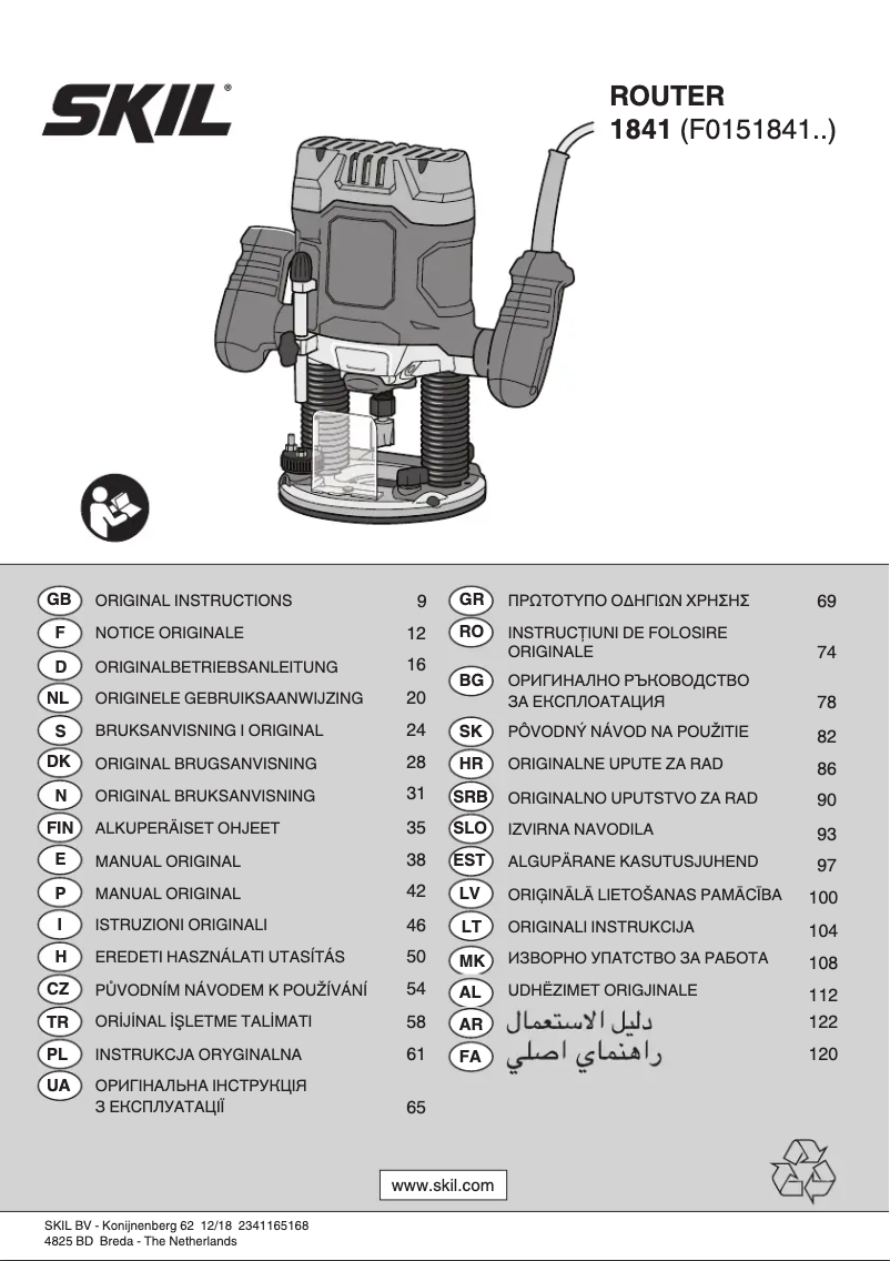 Page 1 de la notice Manuel utilisateur Skil 1841 AA