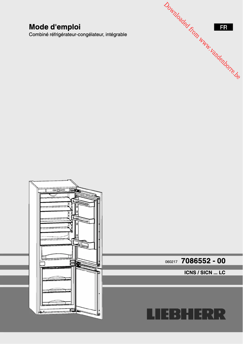 Page n°1 - Manuel utilisateur Liebherr ICNS 3324