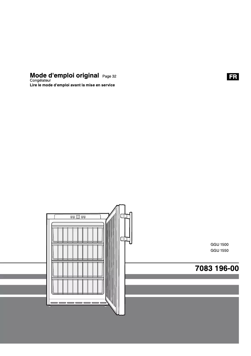 Page 1 de la notice Manuel utilisateur Liebherr GGU 1550 Premium