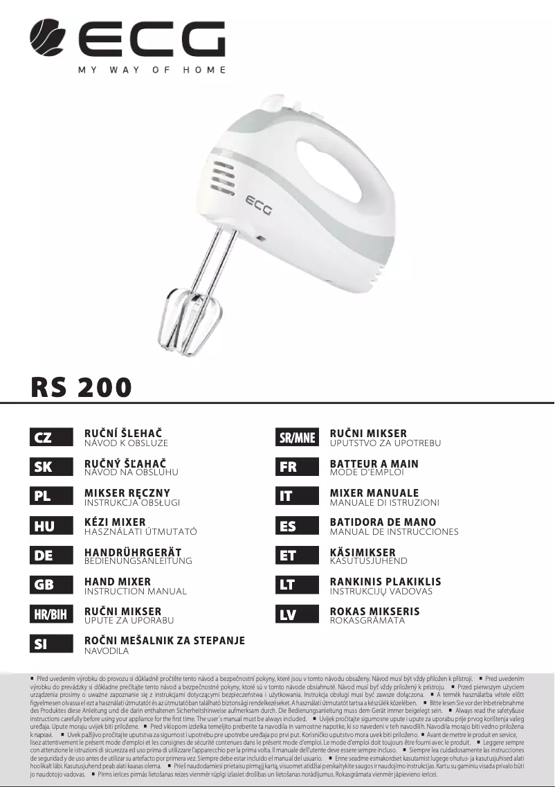 Page 1 de la notice Manuel utilisateur ECG RS 200
