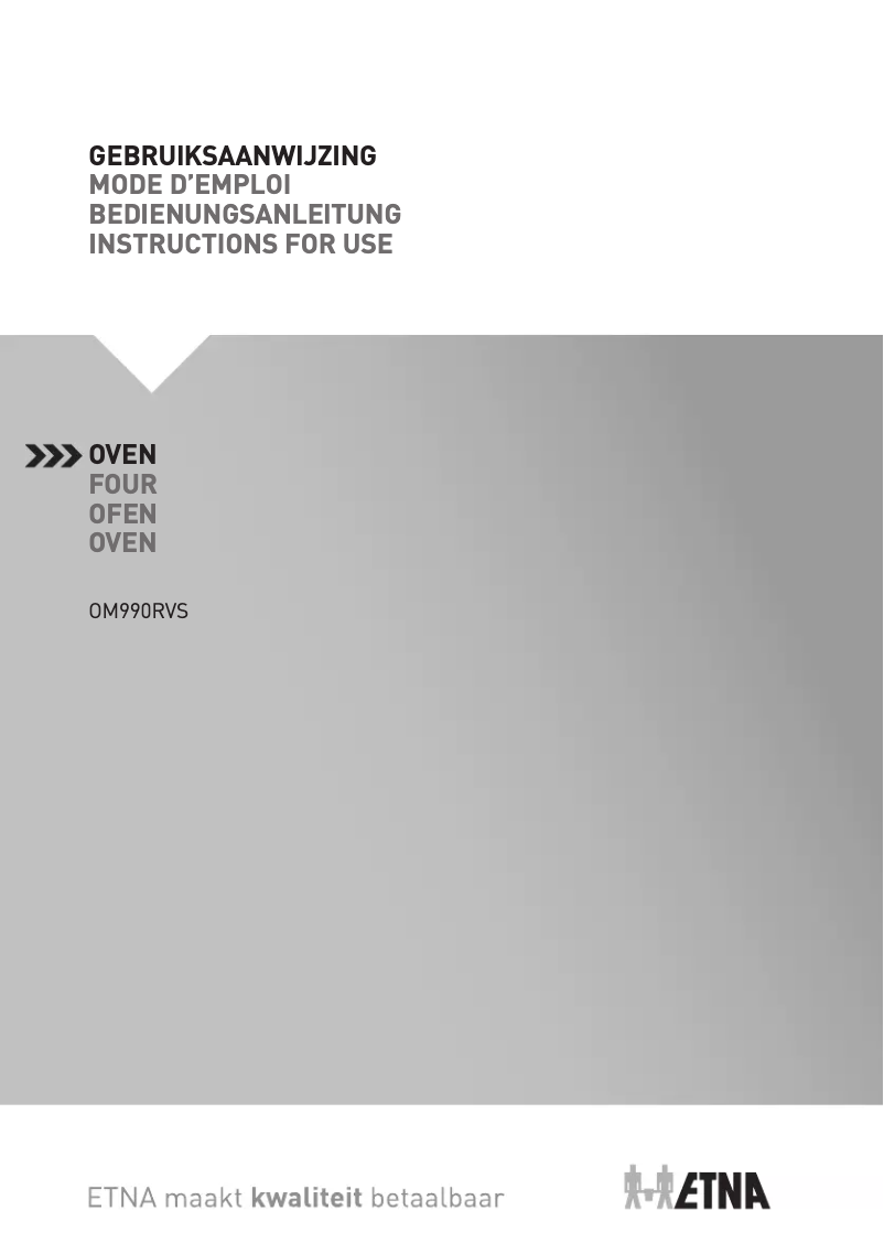 Image de la première page du manuel de l'appareil OM990RVS