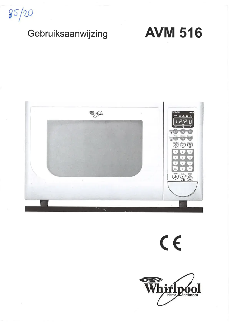 Page 1 de la notice Manuel utilisateur Whirlpool AVM 516