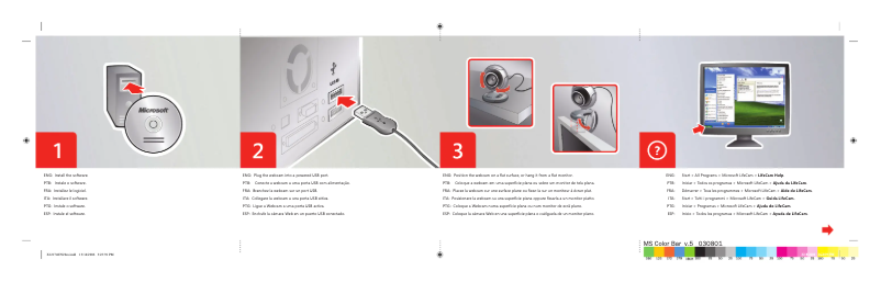 Image de la première page du manuel de l'appareil LifeCam VX-5000