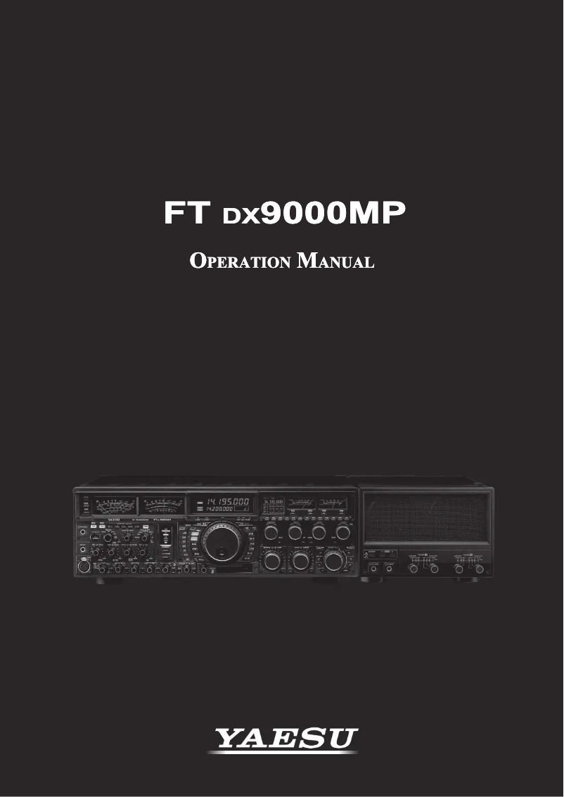 Page 1 de la notice Manuel utilisateur Yaesu FTDX9000MP