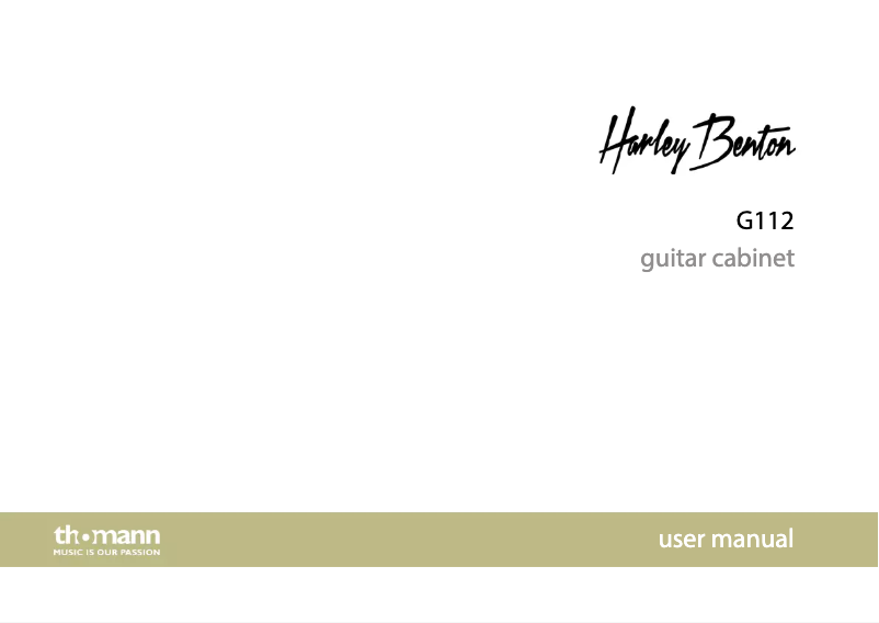 Page 1 de la notice Manuel utilisateur Harley Benton G112