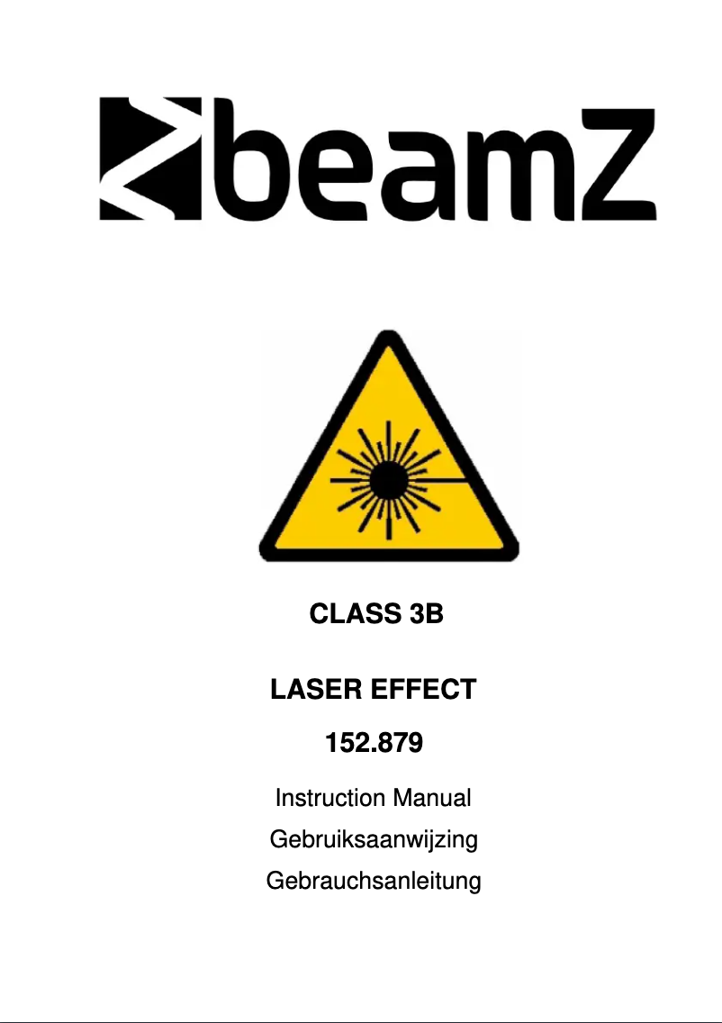 Page 1 de la notice Manuel utilisateur BeamZ LS-RB11 152.879