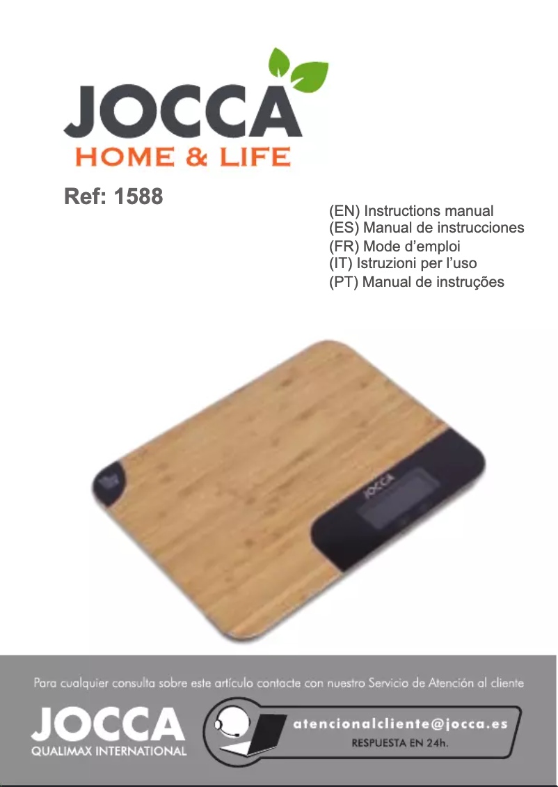 Page 1 de la notice Manuel utilisateur Jocca 1588