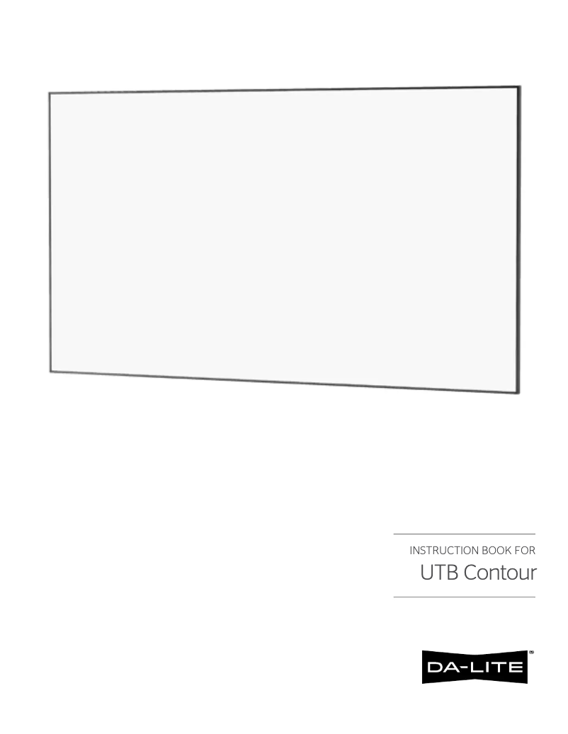 Page n°1 - Guide d'installation Da-Lite UTB Contour