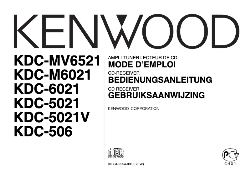 Page n°1 - Manuel utilisateur Kenwood KDC-M6021