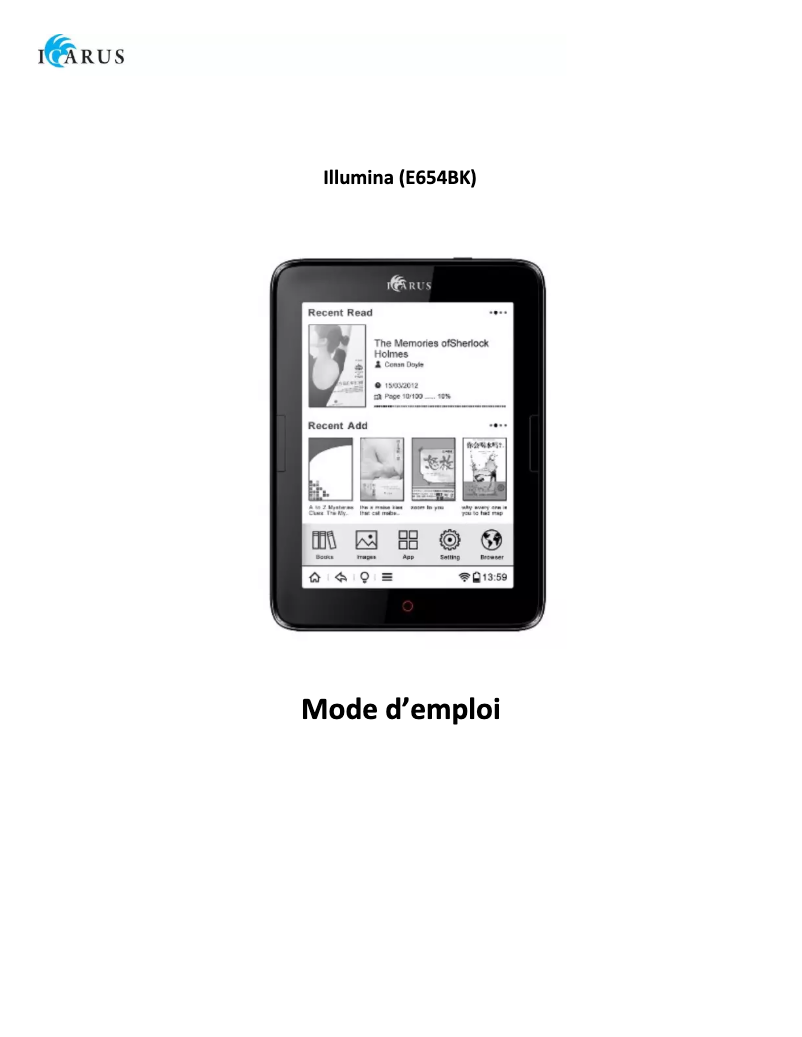 Página 1 del manual Manual de usuario Icarus Illumina E654