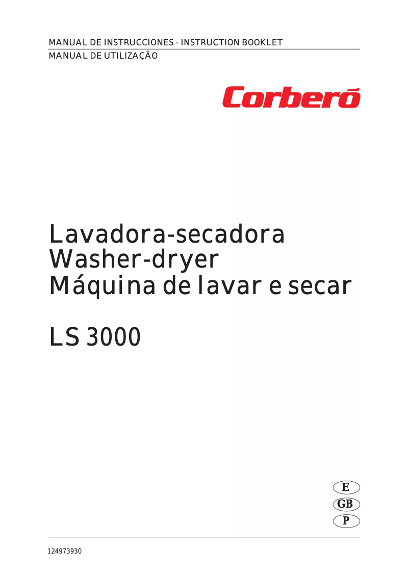 Page 1 de la notice Manuel utilisateur Corbero LS3000