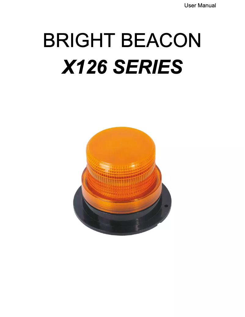 Image de la première page du manuel de l'appareil X126-R