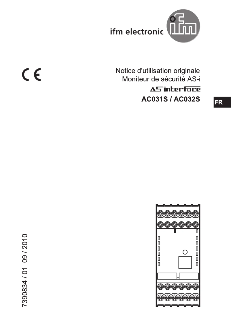 Page 1 de la notice Manuel utilisateur IFM AC031S