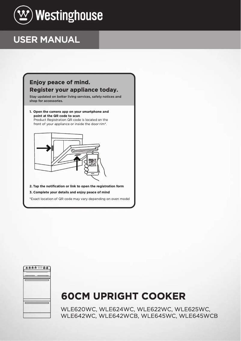 Page 1 de la notice Manuel utilisateur Westinghouse WLE642WCB