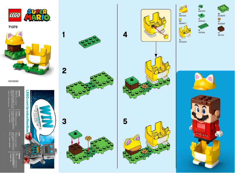 Page 1 de la notice Manuel utilisateur Lego Super Mario 71372