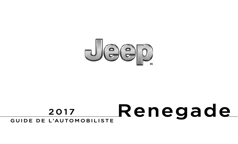 Page n°1 - Manuel utilisateur Jeep Renegade (2017)