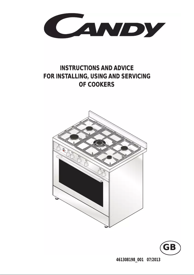 Page 1 de la notice Manuel utilisateur Candy CCG9M52PX