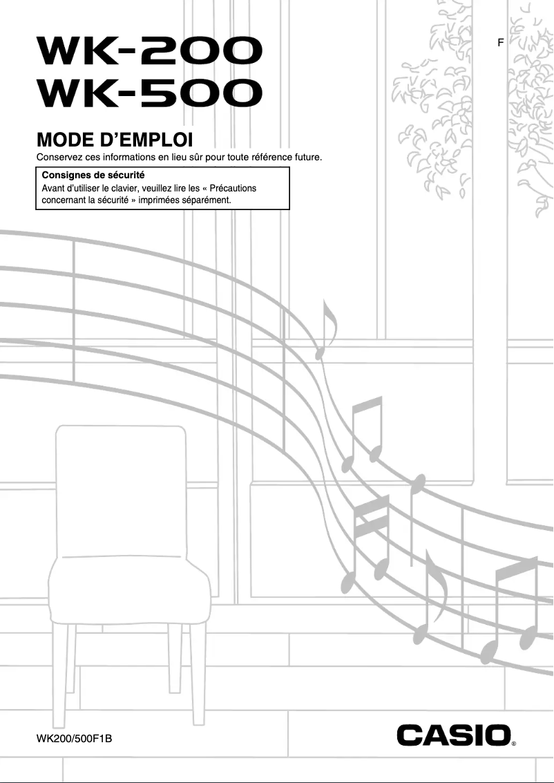 Page 1 de la notice Manuel utilisateur Casio WK-500