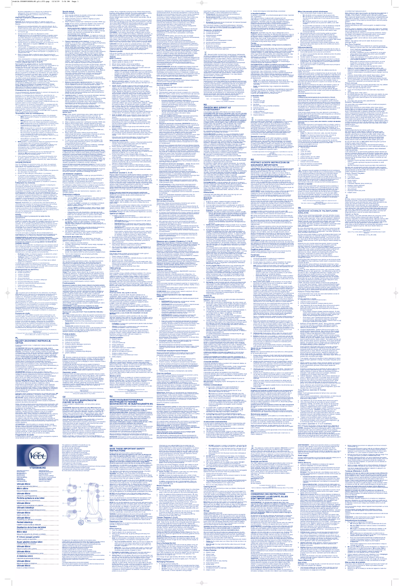 Image de la première page du manuel de l'appareil VTSH8908UKE