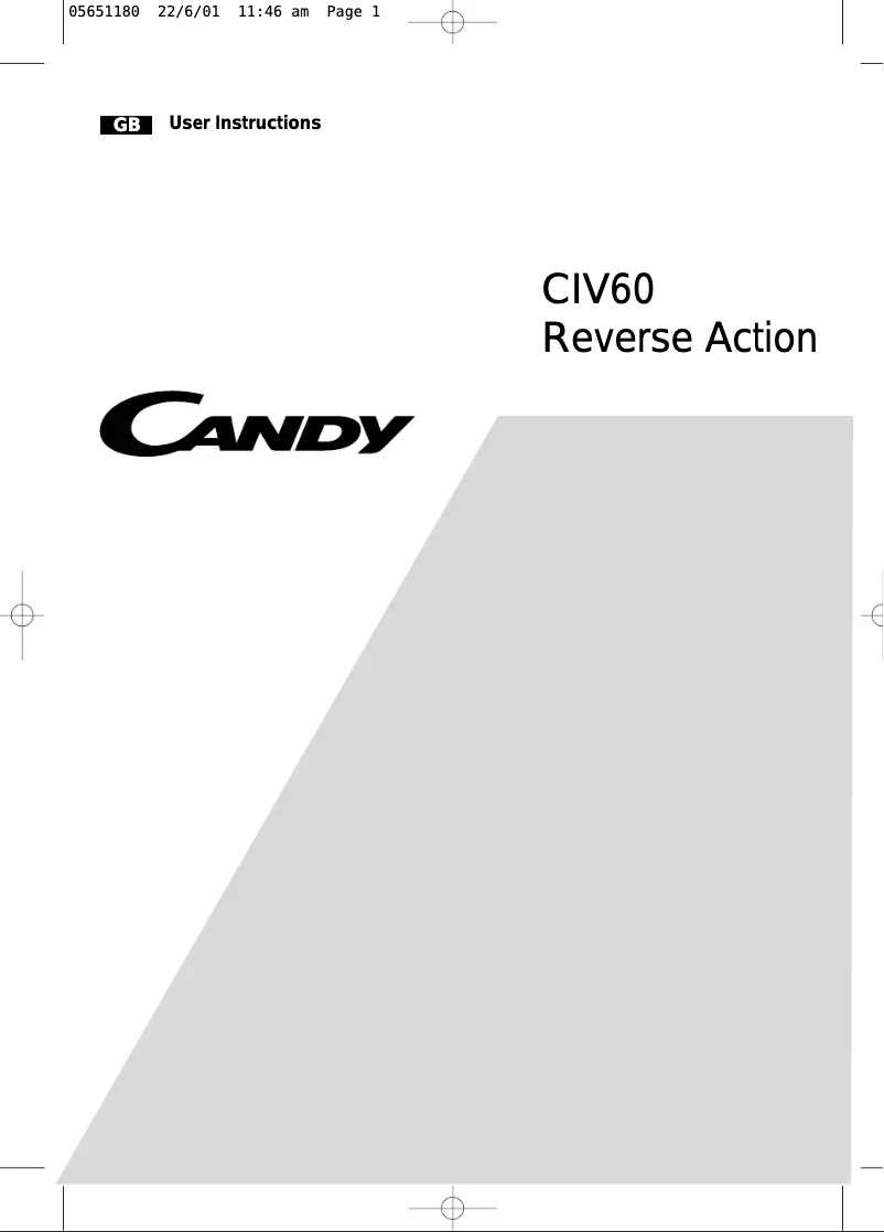 Page n°1 - Manuel utilisateur Candy AB CIV 60
