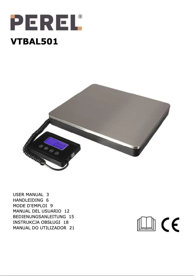 Page 1 of the manual User Manual Perel VTBAL501