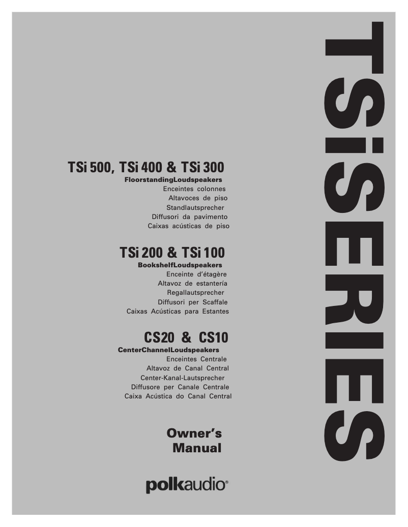 Page 1 de la notice Manuel utilisateur Polk CS20