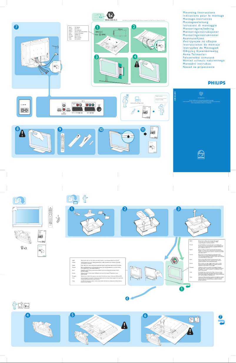 Page 1 de la notice Guide de démarrage rapide Philips 26PF7521D