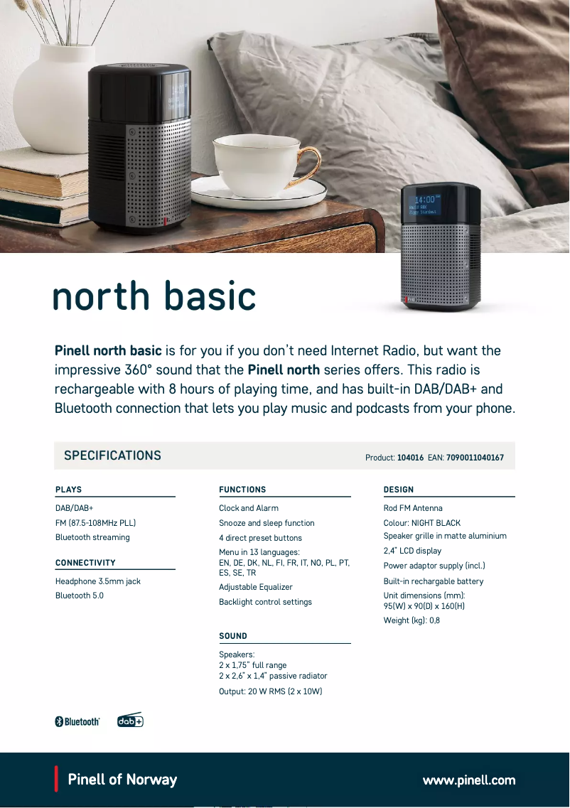 Image de la première page du manuel de l'appareil North Basic