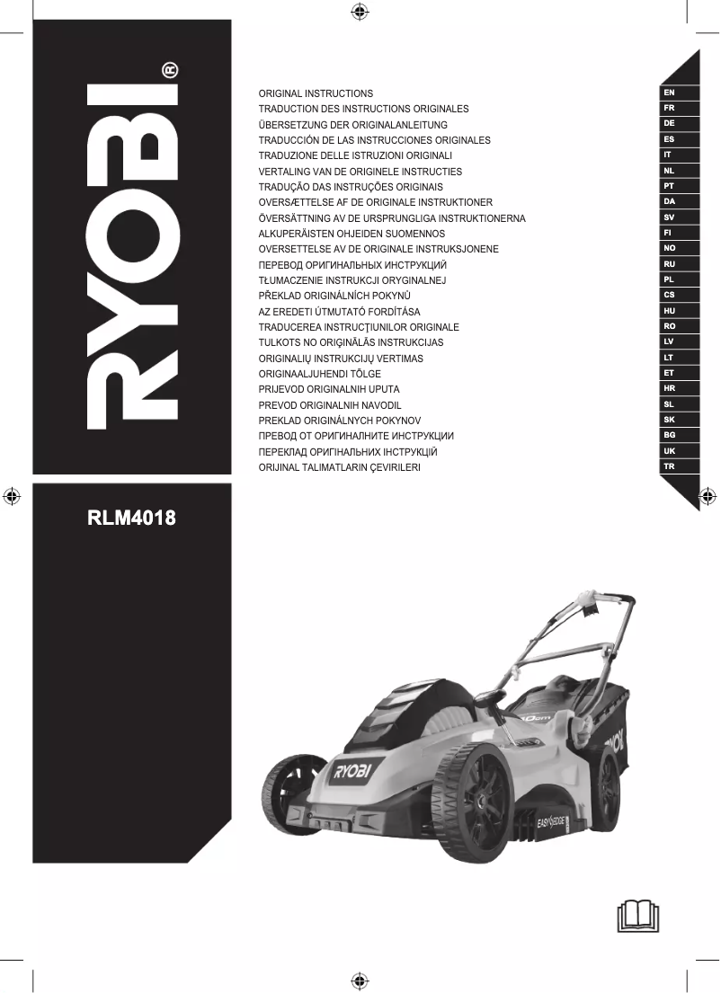 Page 1 de la notice Manuel utilisateur RYOBI RLM4018