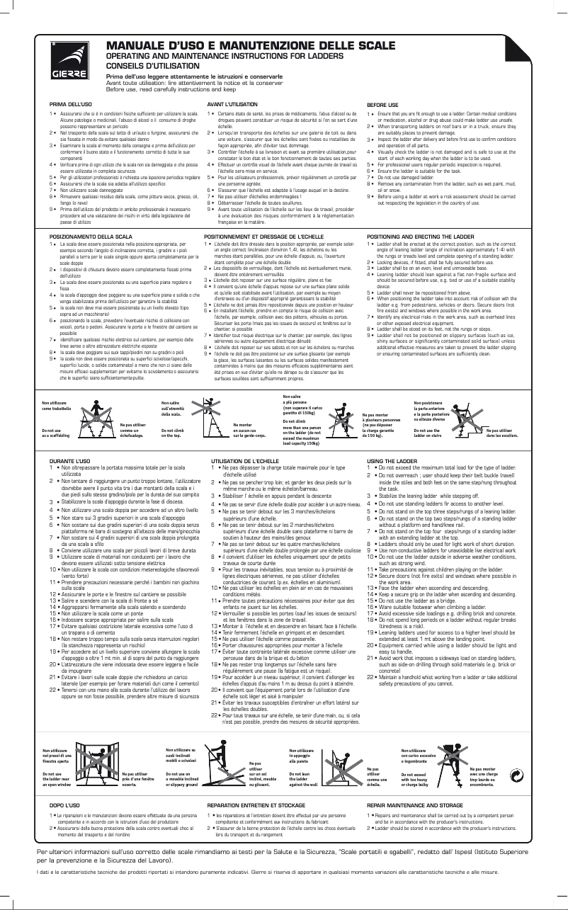 Page 1 de la notice Manuel utilisateur Gierre Stabila AL700