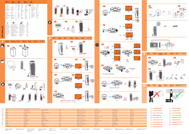 Page 1 de la notice Manuel utilisateur Zibro EFH 2000 LCD