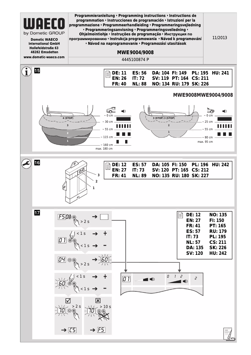 Page 1 of the manual User Manual Waeco MagicWatch MWE9008