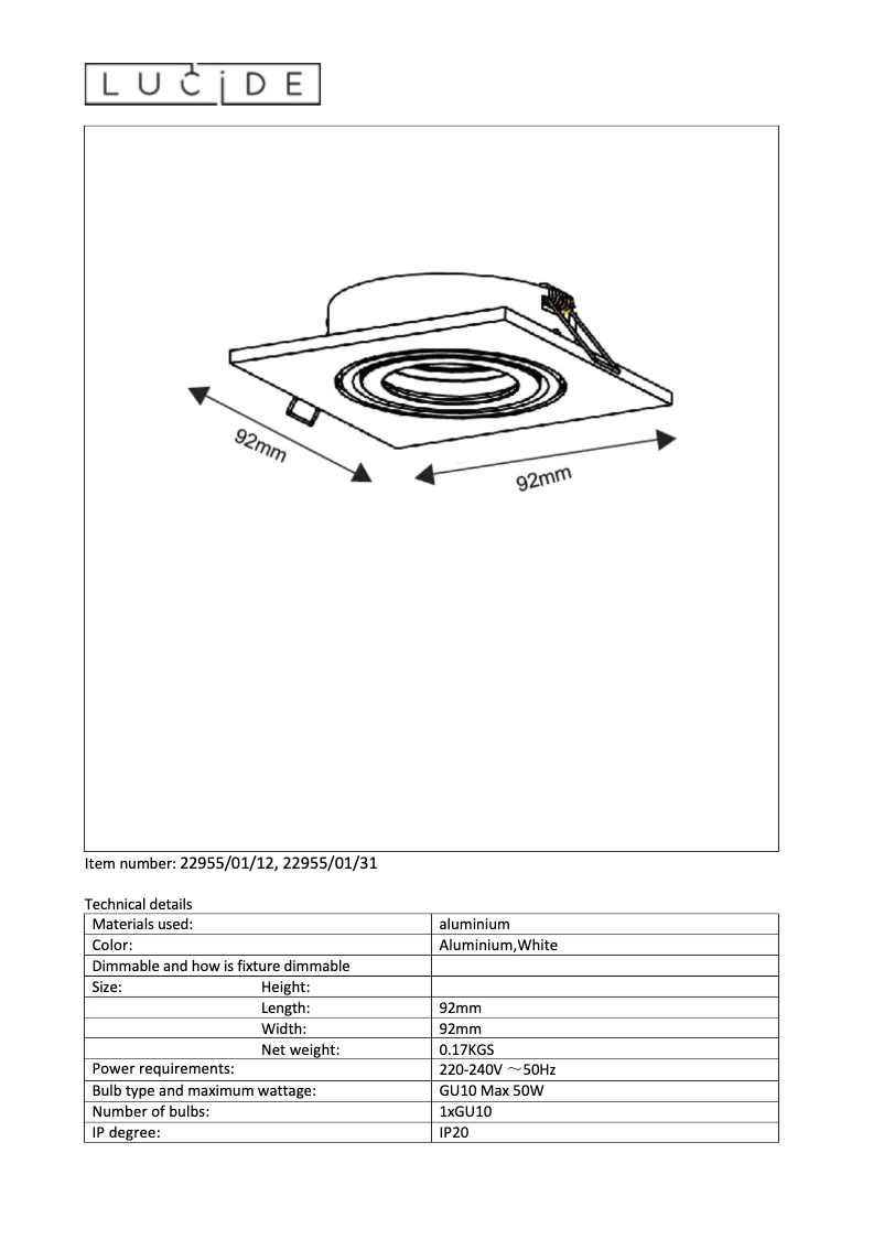 Image de la première page du manuel de l'appareil Tube