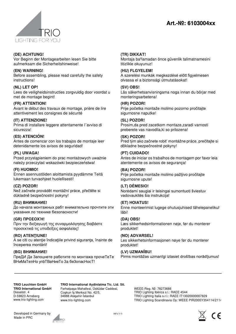 Image de la première page du manuel de l'appareil Napoli 610300406