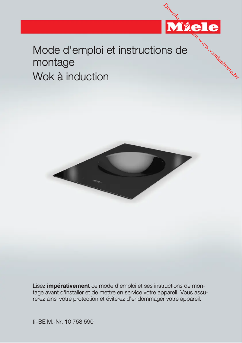 Page n°1 - Manuel utilisateur Miele CS 7611 FL
