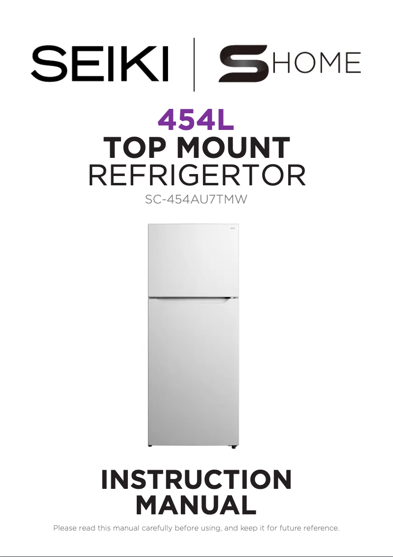 Page n°1 - Manuel utilisateur Seiki SC-454AU7TMW