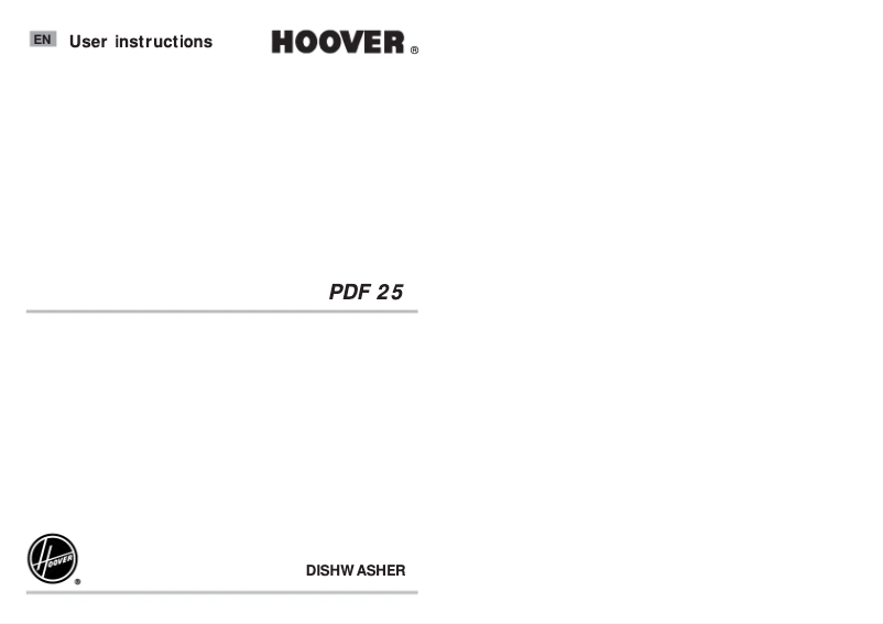 Page n°1 - Manuel utilisateur Hoover PDF 25-80