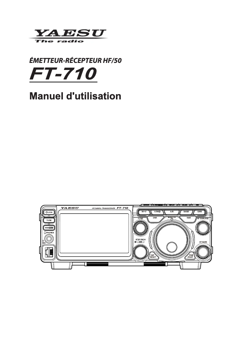 Página 1 del manual Manual de usuario Yaesu FT-710