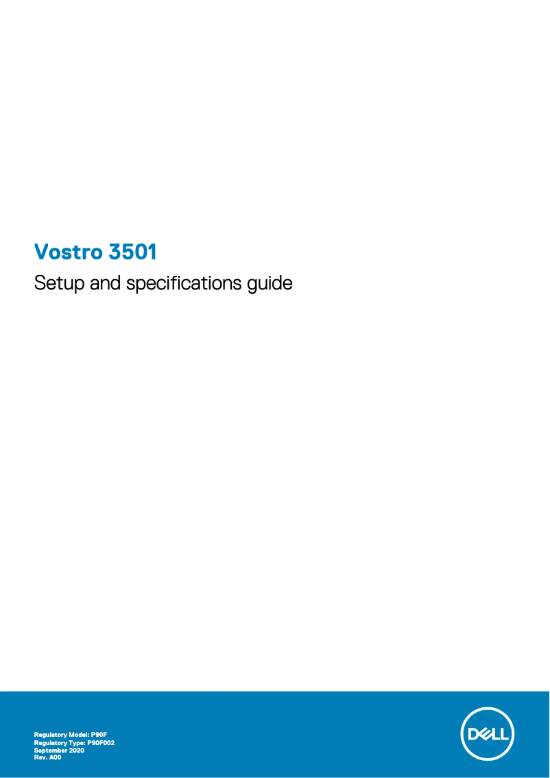 Page 1 de la notice Manuel utilisateur Dell Vostro 3501