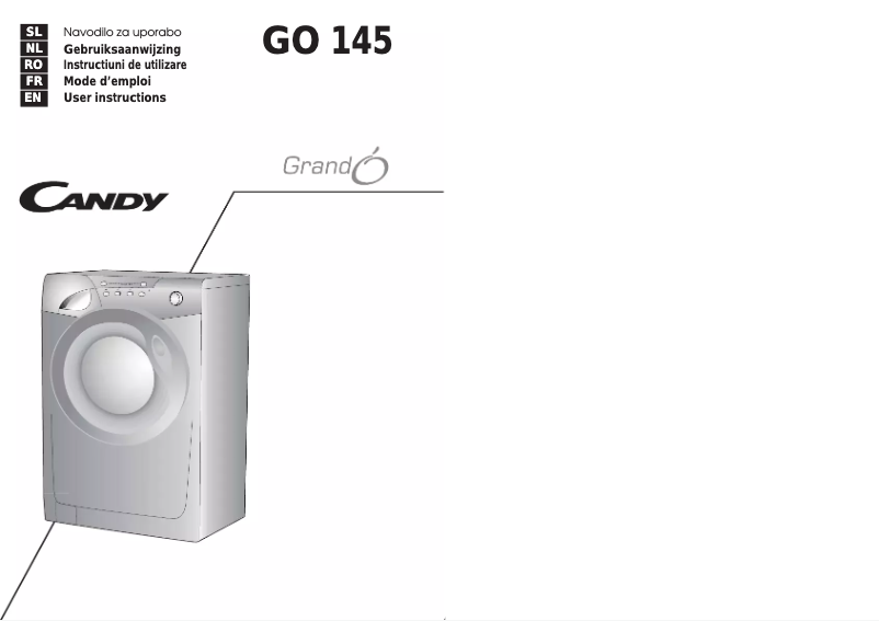 Page n°1 - Manuel utilisateur Candy GO 145