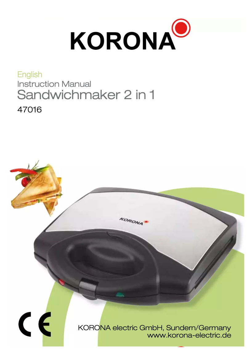 Page 1 de la notice Manuel utilisateur Korona 47016