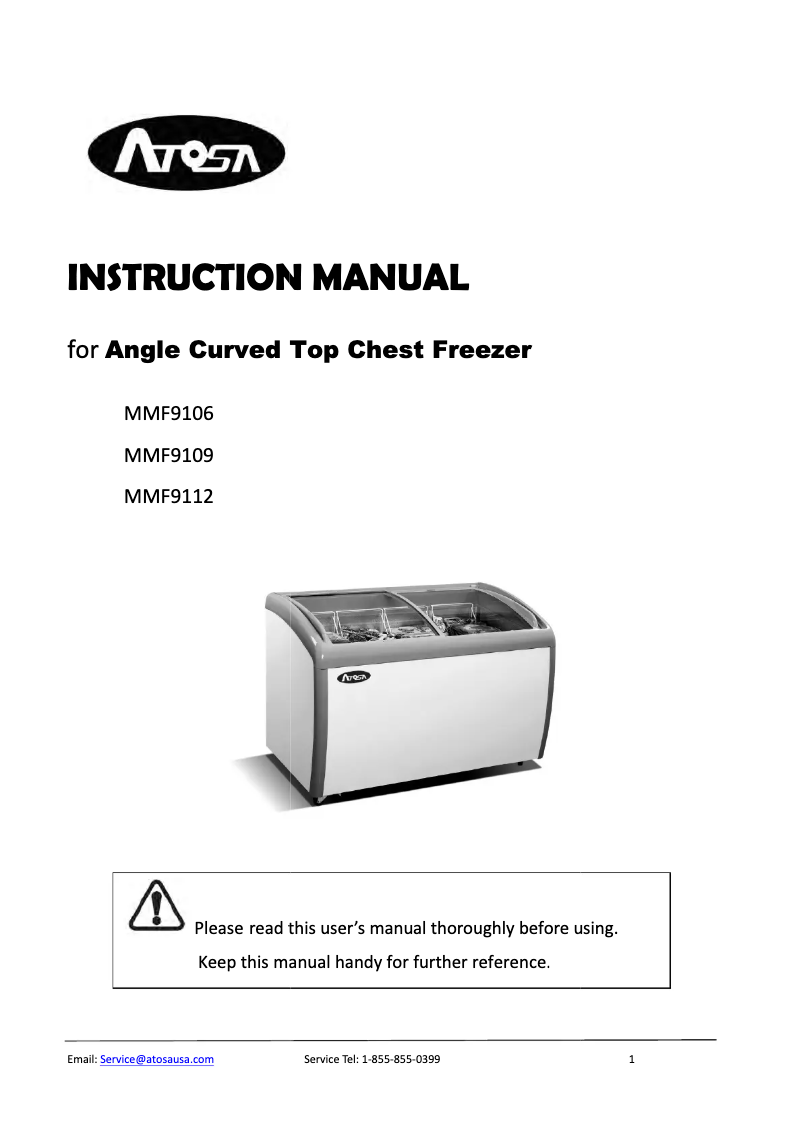 Imagen de la primera página del manual del dispositivo Commercial MMF9112