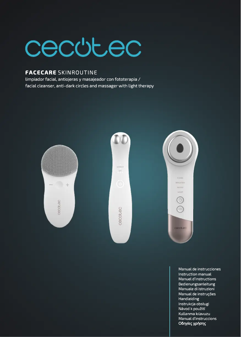 Imagen de la primera página del manual del dispositivo FaceCare SkinRoutine