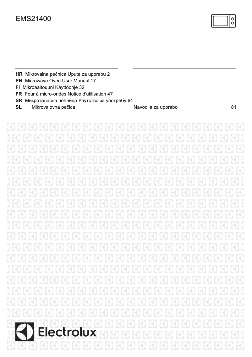 Page 1 de la notice Manuel utilisateur Electrolux EMS21400W
