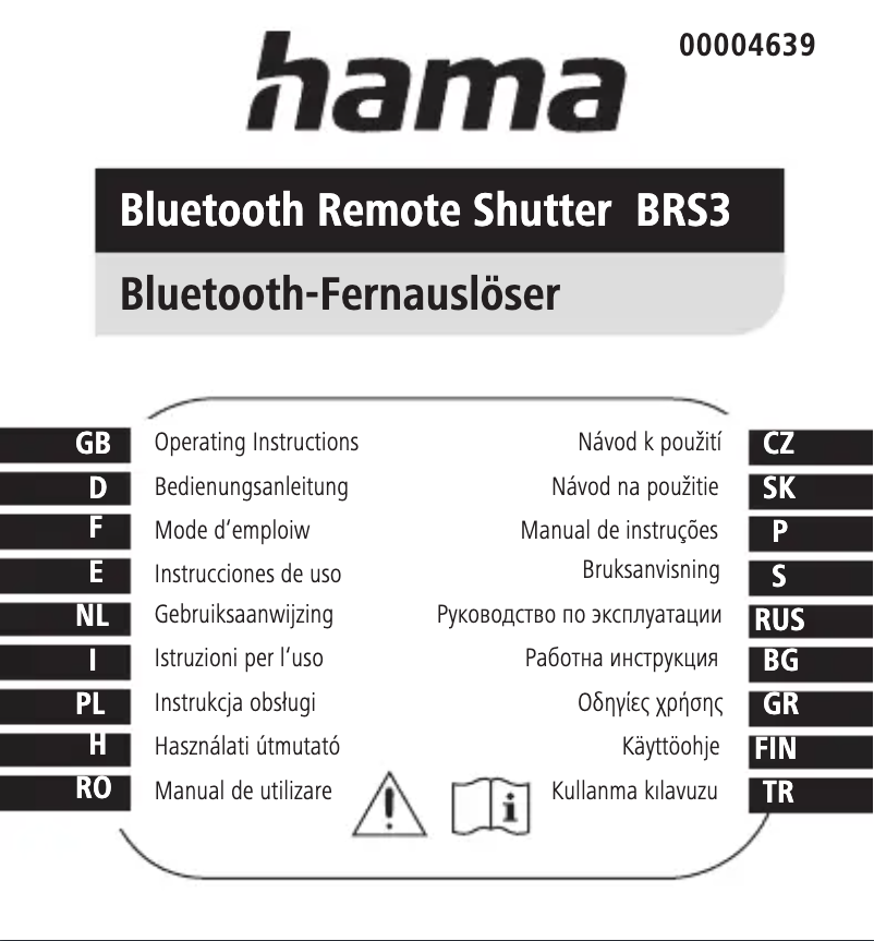 Page 1 de la notice Manuel utilisateur Hama 00004651