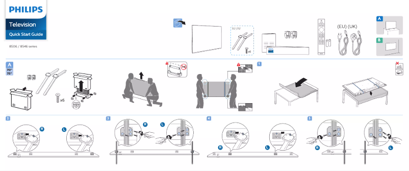 Imagen de la primera página del manual del dispositivo 75PUS8506