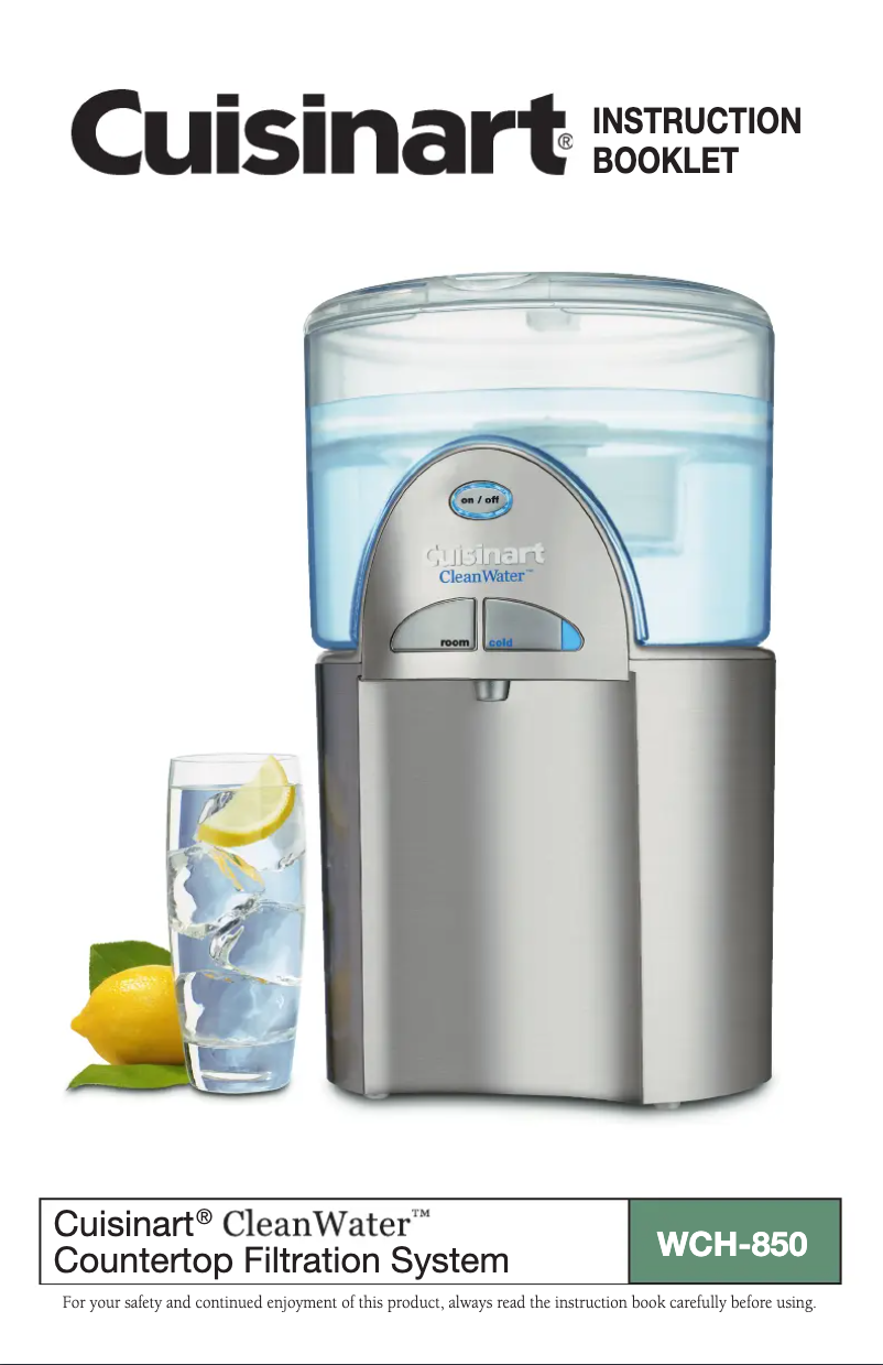 Image de la première page du manuel de l'appareil WCH-850